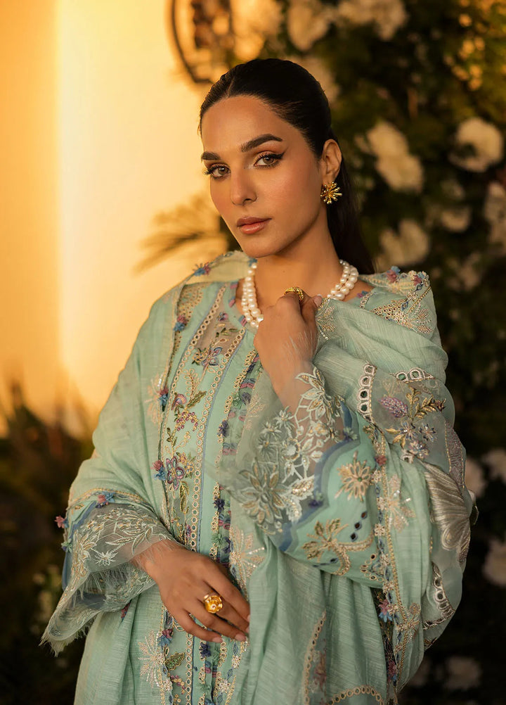 Kahf Embroidered Lawn Suits Unstitched 3 Piece KHF25L KLR-10 Elva - Summer Collection