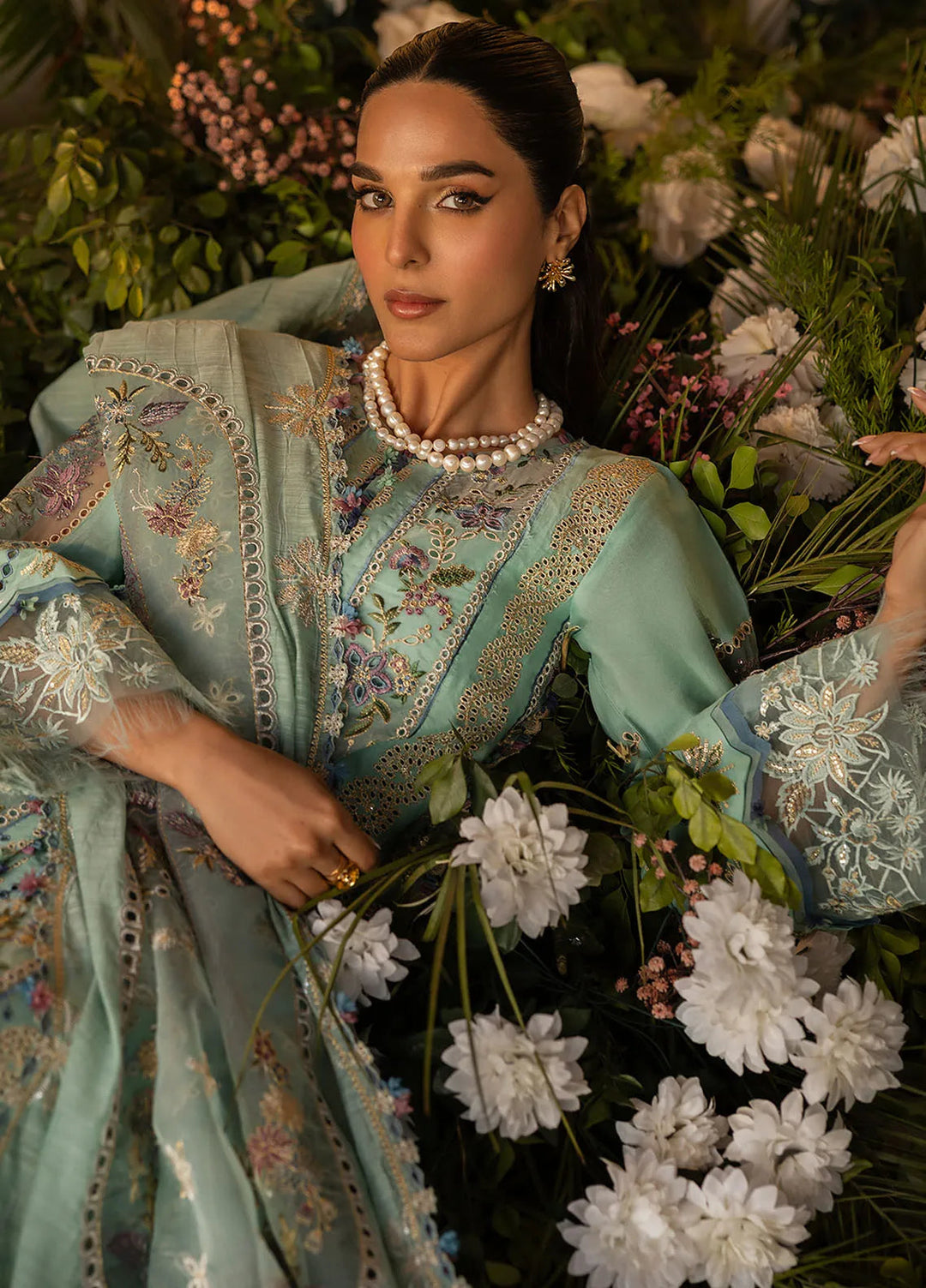 Kahf Embroidered Lawn Suits Unstitched 3 Piece KHF25L KLR-10 Elva - Summer Collection