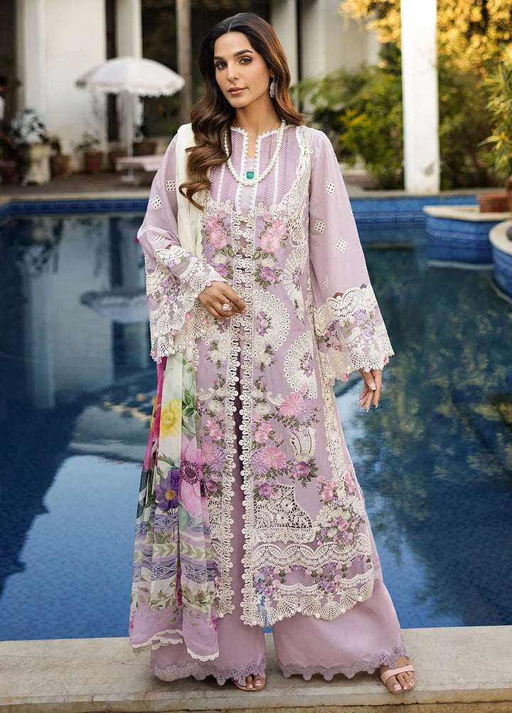 Kahf Embroidered Lawn Suits Unstitched 3 Piece KHF25L KLR-11 Bloom - Summer Collection