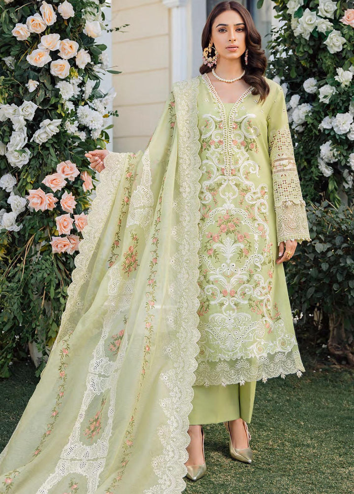 Kahf Premium Embroidered Lawn Suits Unstitched 3 Piece KHF22L KLL-01B - Luxury Collection