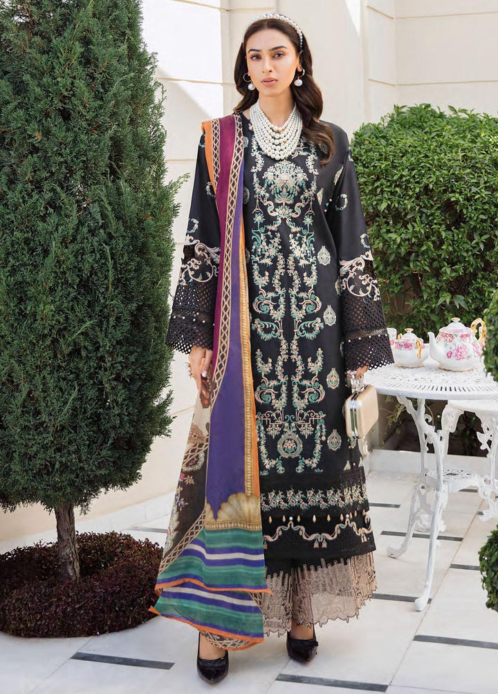 Kahf Premium Embroidered Lawn Suits Unstitched 3 Piece KHF22L KLL-04A - Luxury Collection