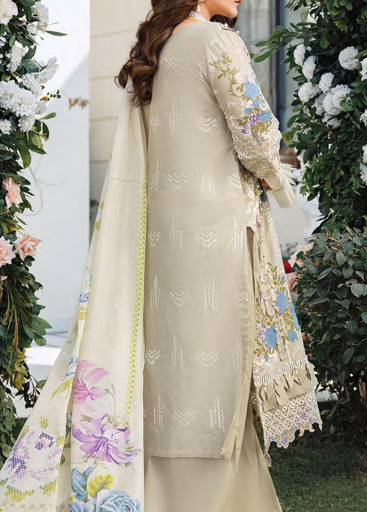 Kahf Premium Embroidered Lawn Suits Unstitched 3 Piece KHF22L KLL-06B - Luxury Collection