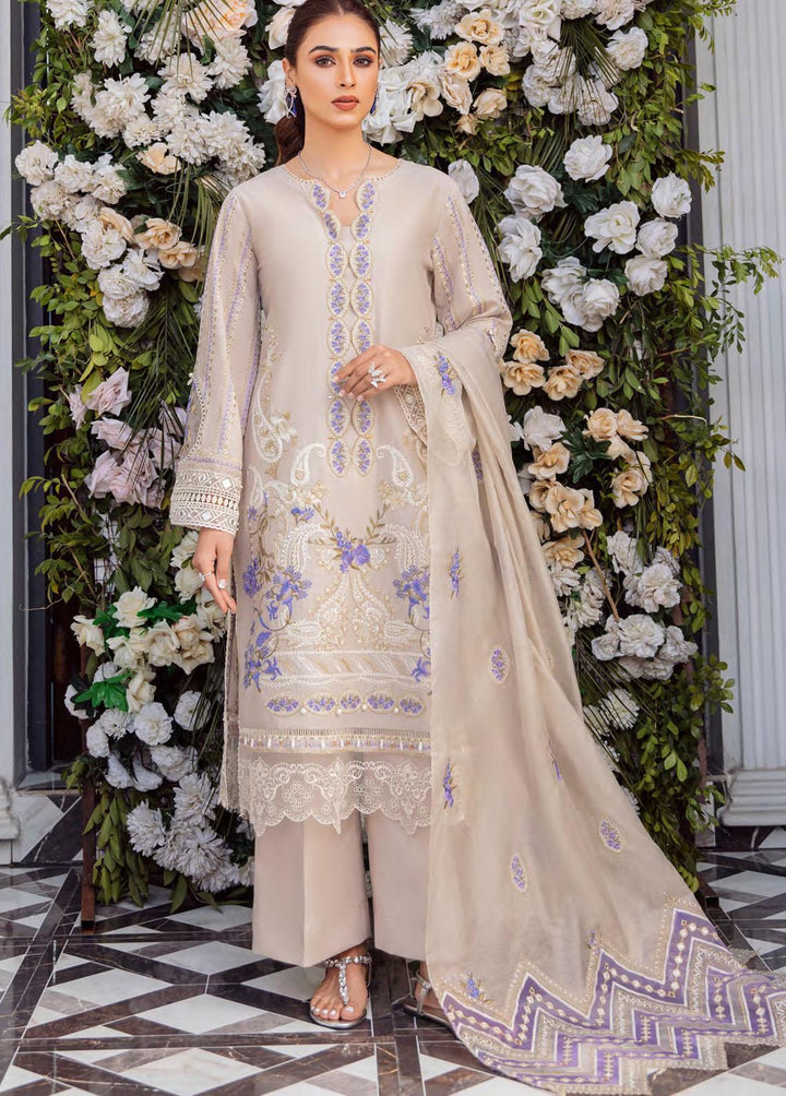 Kahf Premium Embroidered Lawn Suits Unstitched 3 Piece KHF22L KLL-08A - Luxury Collection