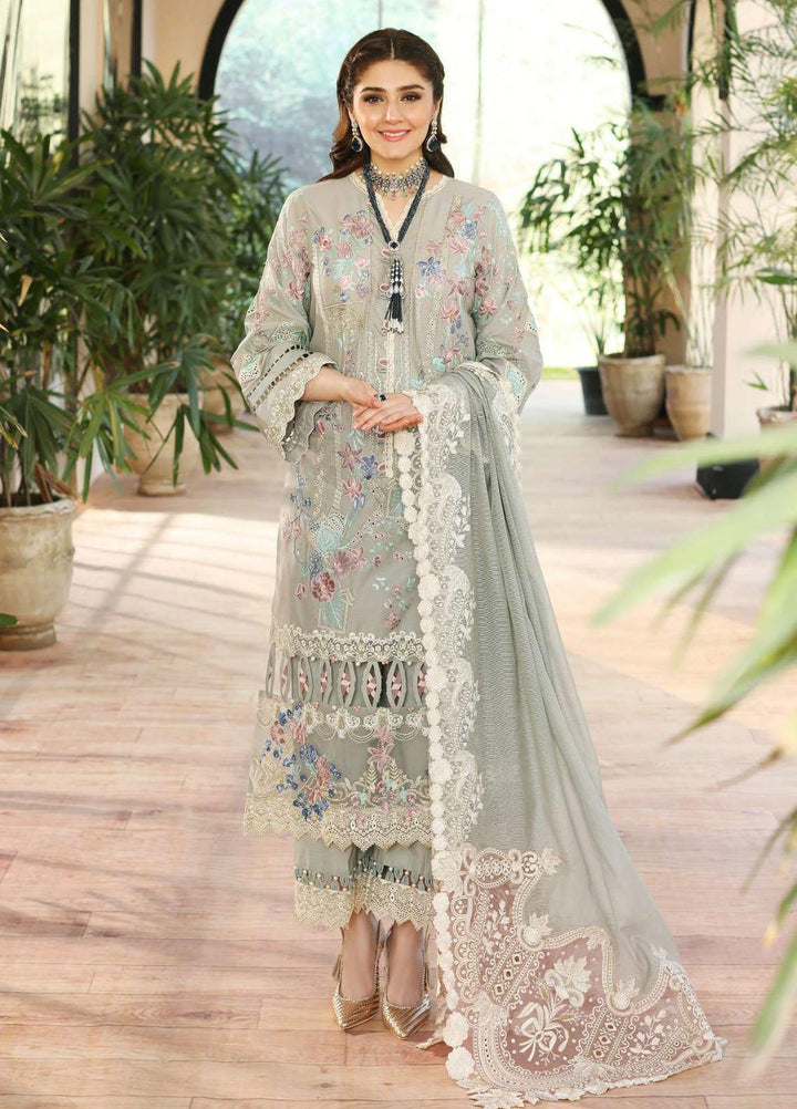 Kahf Embroidered Lawn Suits Unstitched 3 Piece KHF23LL KLC-02A - Luxury Summer Collection