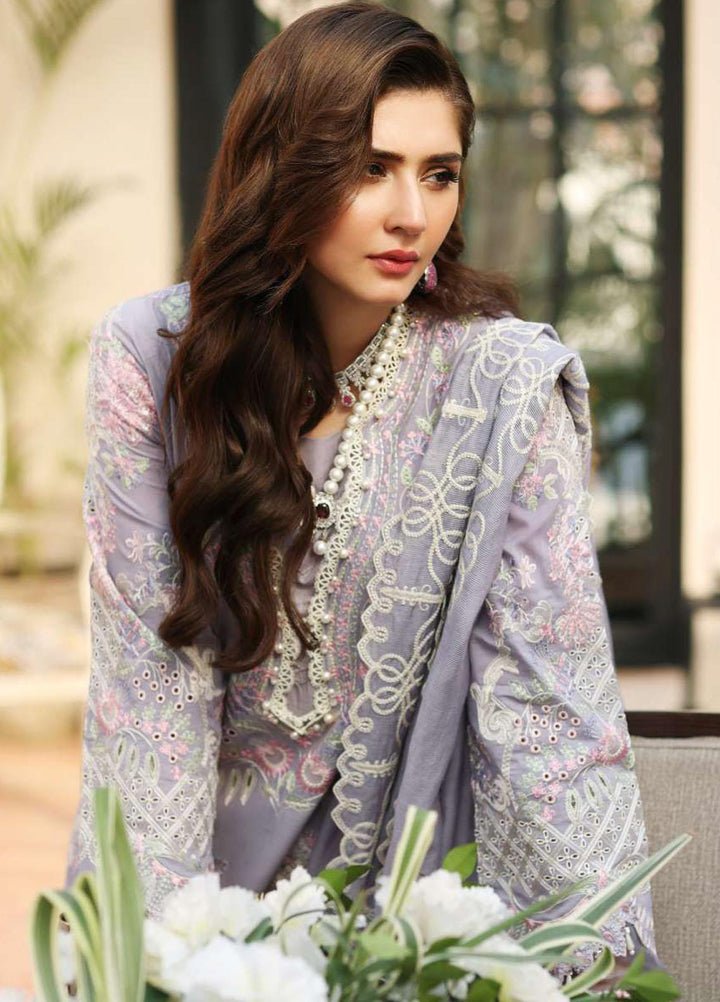 Kahf Embroidered Lawn Suits Unstitched 3 Piece KHF23LL KLC-03 - Luxury Summer Collection