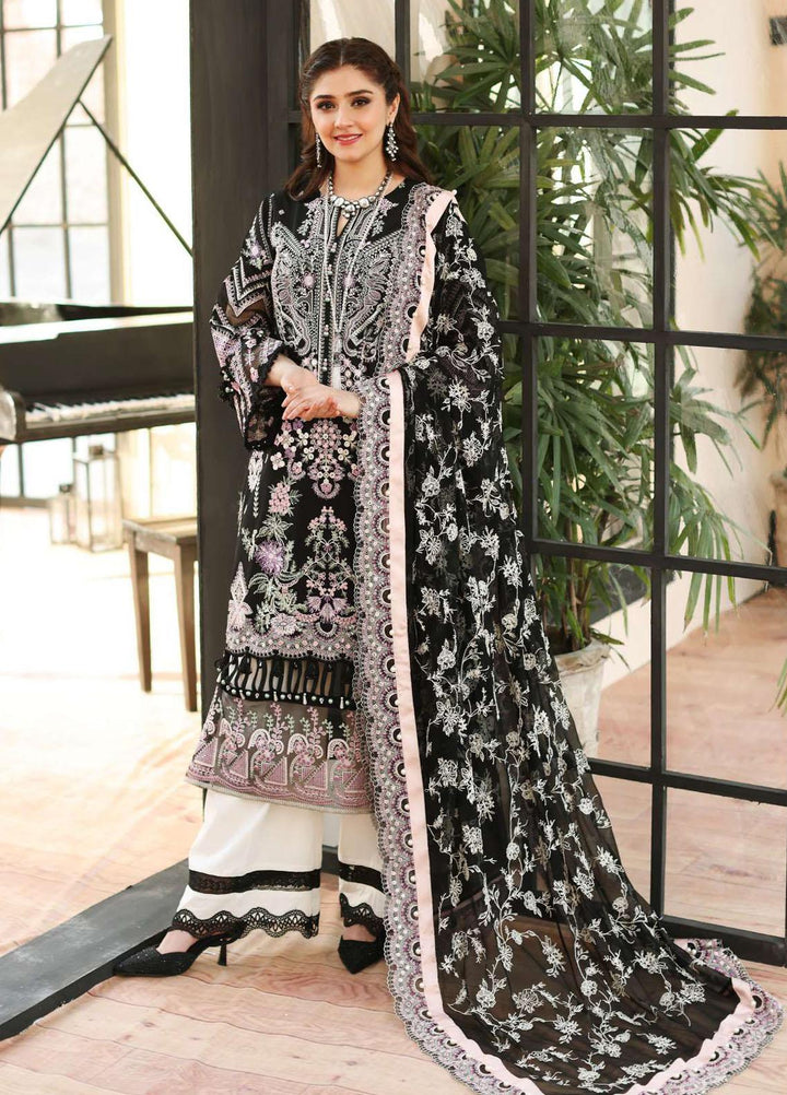 Kahf Embroidered Lawn Suits Unstitched 3 Piece KHF23LL KLC-04 - Luxury Summer Collection