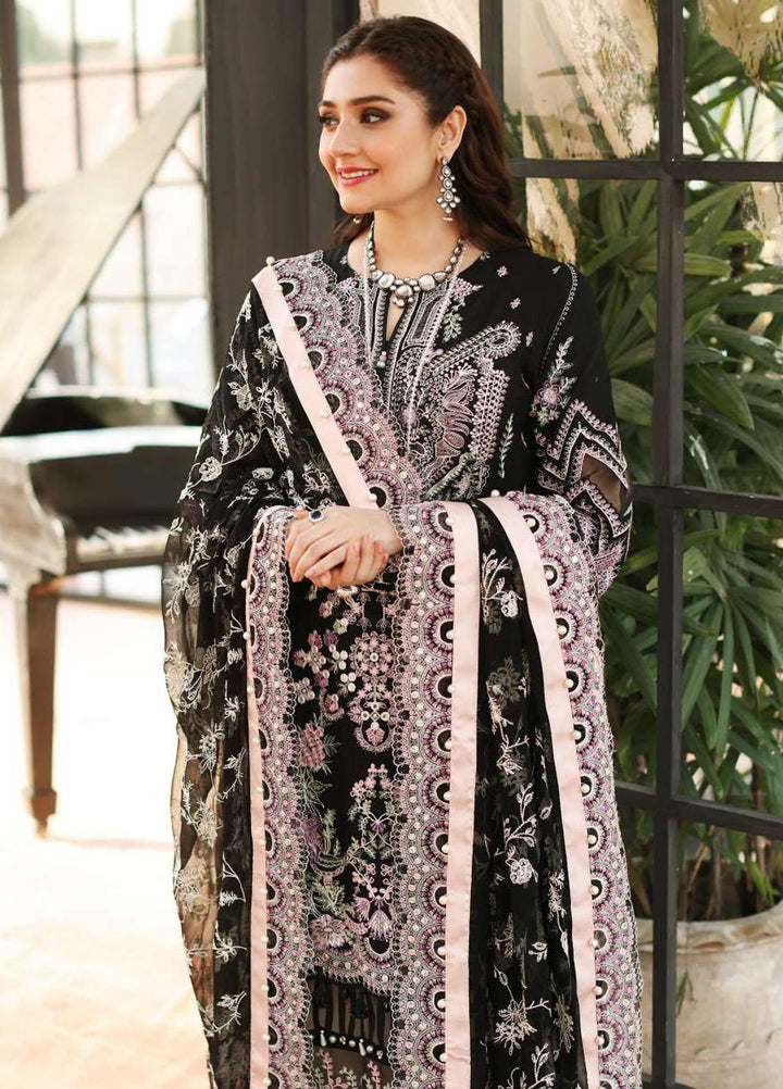 Kahf Embroidered Lawn Suits Unstitched 3 Piece KHF23LL KLC-04 - Luxury Summer Collection