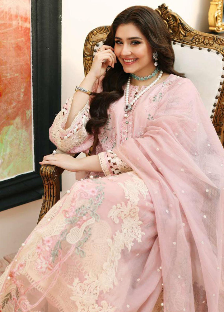 Kahf Embroidered Lawn Suits Unstitched 3 Piece KHF23LL KLC-05 - Luxury Summer Collection