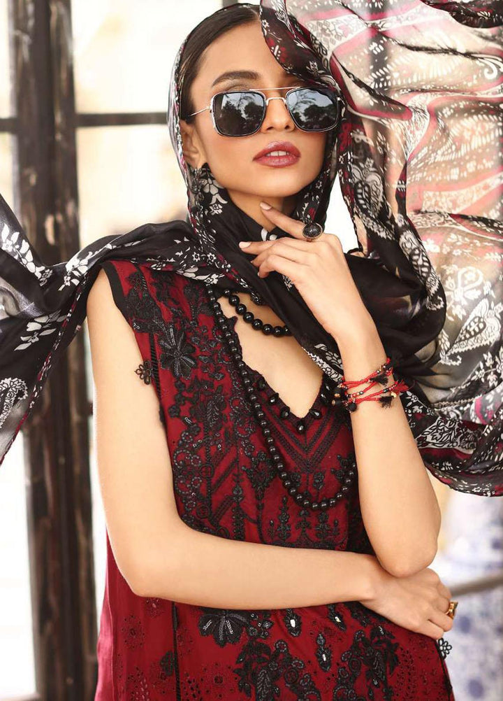 Kahf Embroidered Lawn Suits Unstitched 3 Piece KHF23LL KLC-06 - Luxury Summer Collection