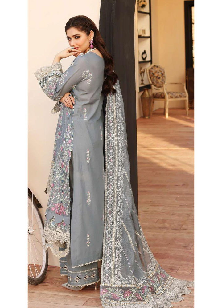 Kahf Embroidered Lawn Suits Unstitched 3 Piece KHF23LL KLC-08 - Luxury Summer Collection