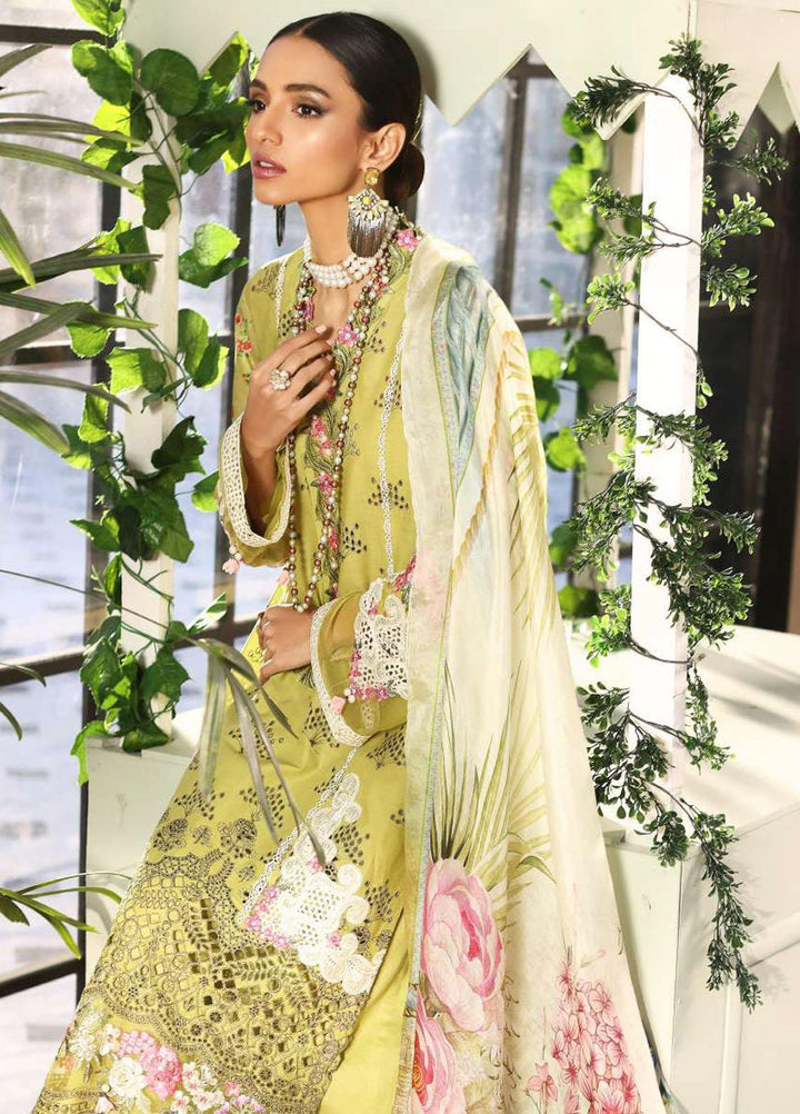 Kahf Embroidered Lawn Suits Unstitched 3 Piece KHF23LL KLC-10 - Luxury Summer Collection