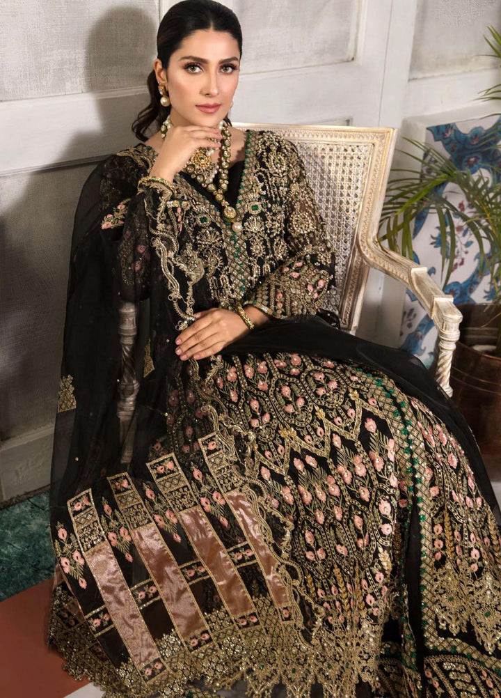 Kahf Premium Embroidered Organza Suits Unstitched 3 Piece KHF22MW D-01 Elaheh - Luxury Wedding Collection