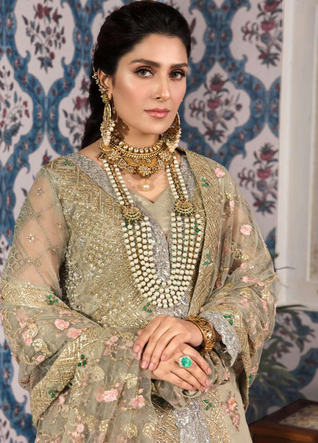 Kahf Premium Embroidered Organza Suits Unstitched 3 Piece KHF22MW D-03 Pareeza - Luxury Wedding Collection