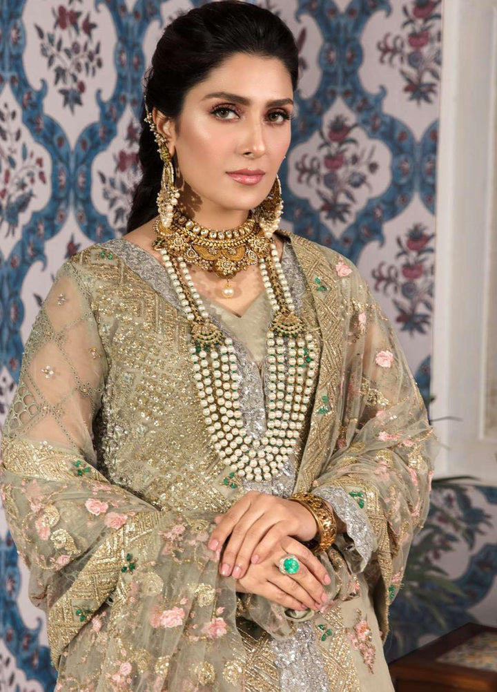 Kahf Premium Embroidered Organza Suits Unstitched 3 Piece KHF22MW D-03 Pareeza - Luxury Wedding Collection