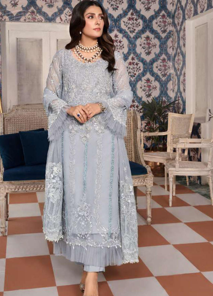 Kahf Premium Embroidered Organza Suits Unstitched 3 Piece KHF22MW D-04 Zanera - Luxury Wedding Collection