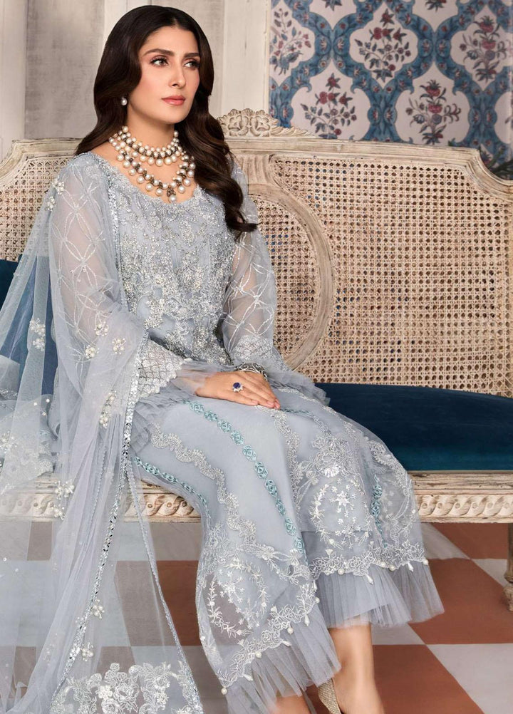 Kahf Premium Embroidered Organza Suits Unstitched 3 Piece KHF22MW D-04 Zanera - Luxury Wedding Collection