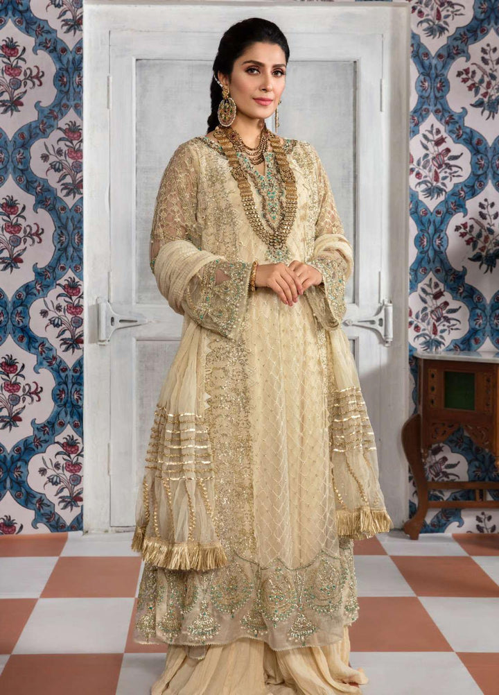 Kahf Premium Embroidered Net Suits Unstitched 3 Piece KHF22MW D-05 Ayileen - Luxury Wedding Collection