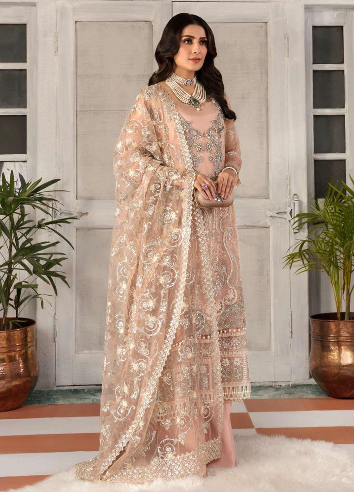 Kahf Premium Embroidered Organza Suits Unstitched 3 Piece KHF22MW D-06 Mirana - Luxury Wedding Collection