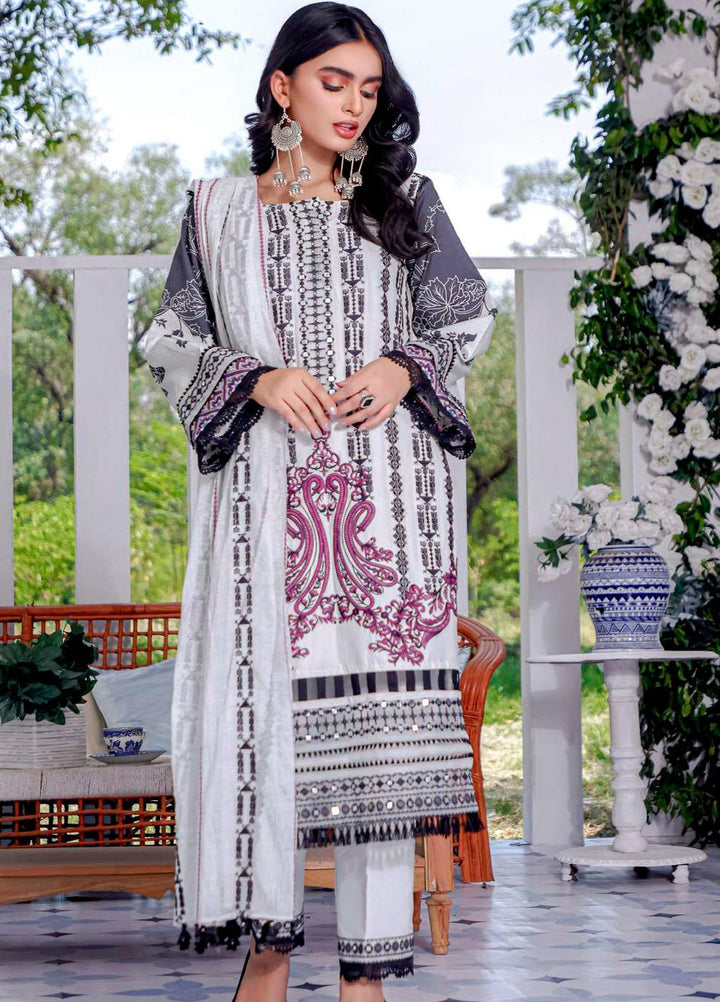 Kahf Premium Embroidered Lawn Suits Unstitched 3 Piece KHF21F 01 - Summer Collection