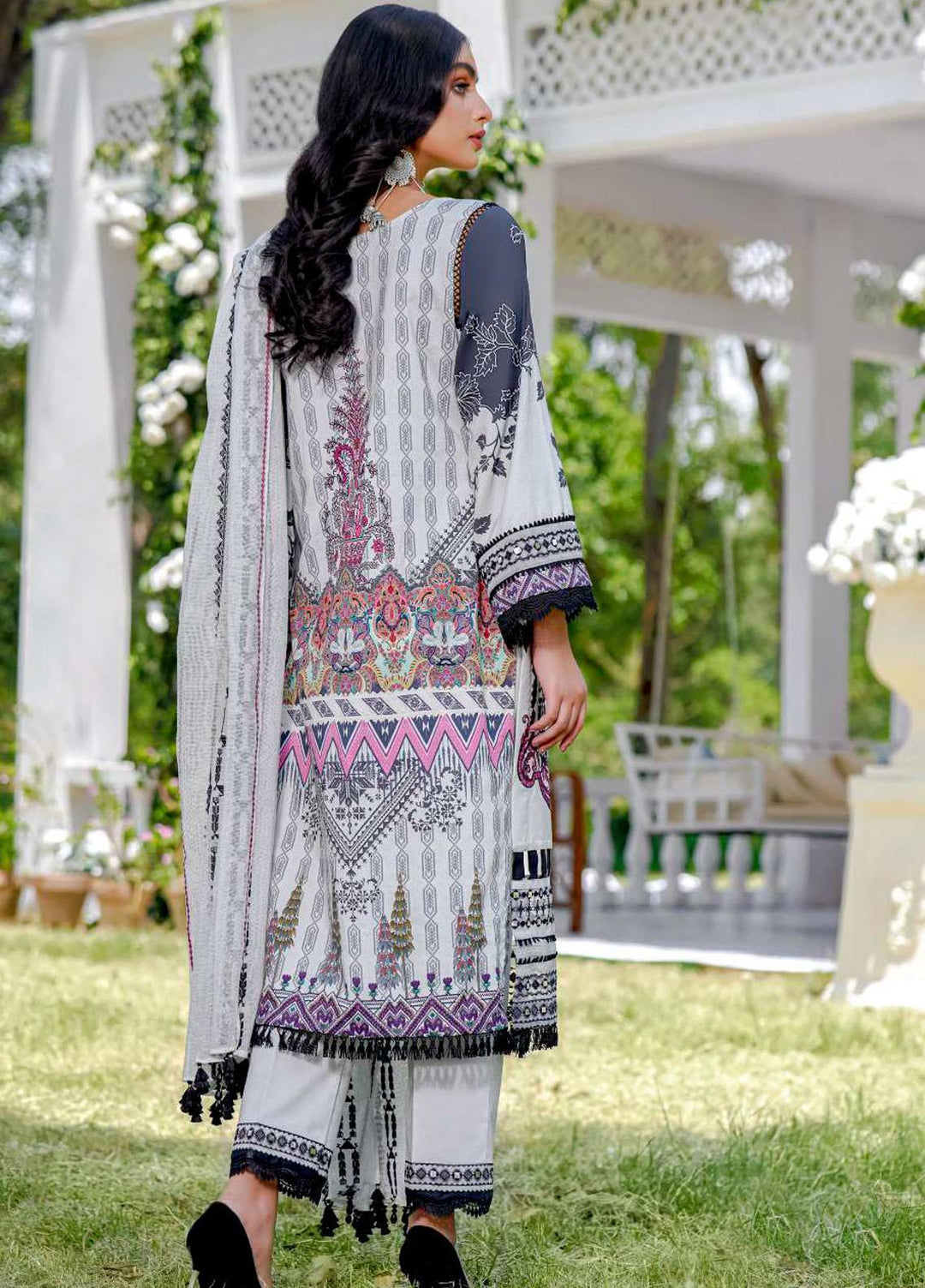 Kahf Premium Embroidered Lawn Suits Unstitched 3 Piece KHF21F 01 - Summer Collection