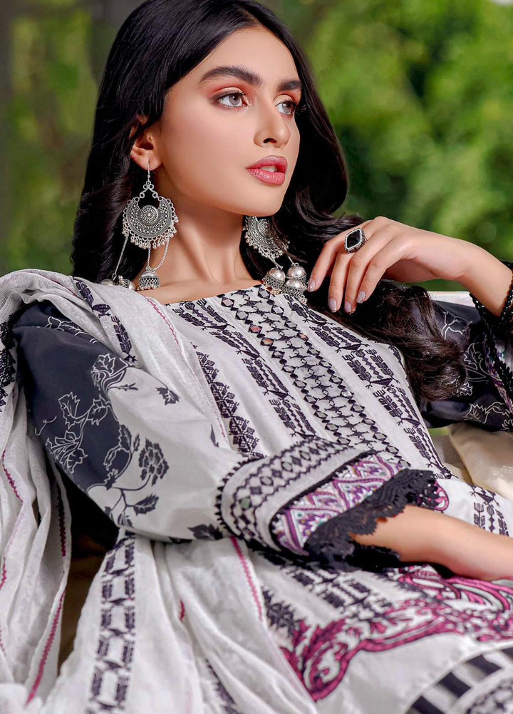 Kahf Premium Embroidered Lawn Suits Unstitched 3 Piece KHF21F 01 - Summer Collection