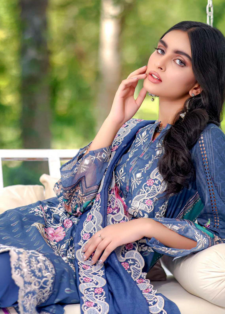 Kahf Premium Embroidered Lawn Suits Unstitched 3 Piece KHF21F 02 - Summer Collection