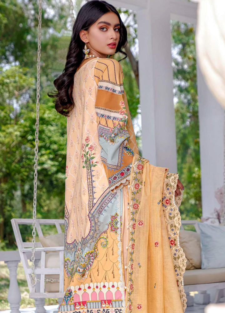 Kahf Premium Embroidered Lawn Suits Unstitched 3 Piece KHF21F 04 - Summer Collection