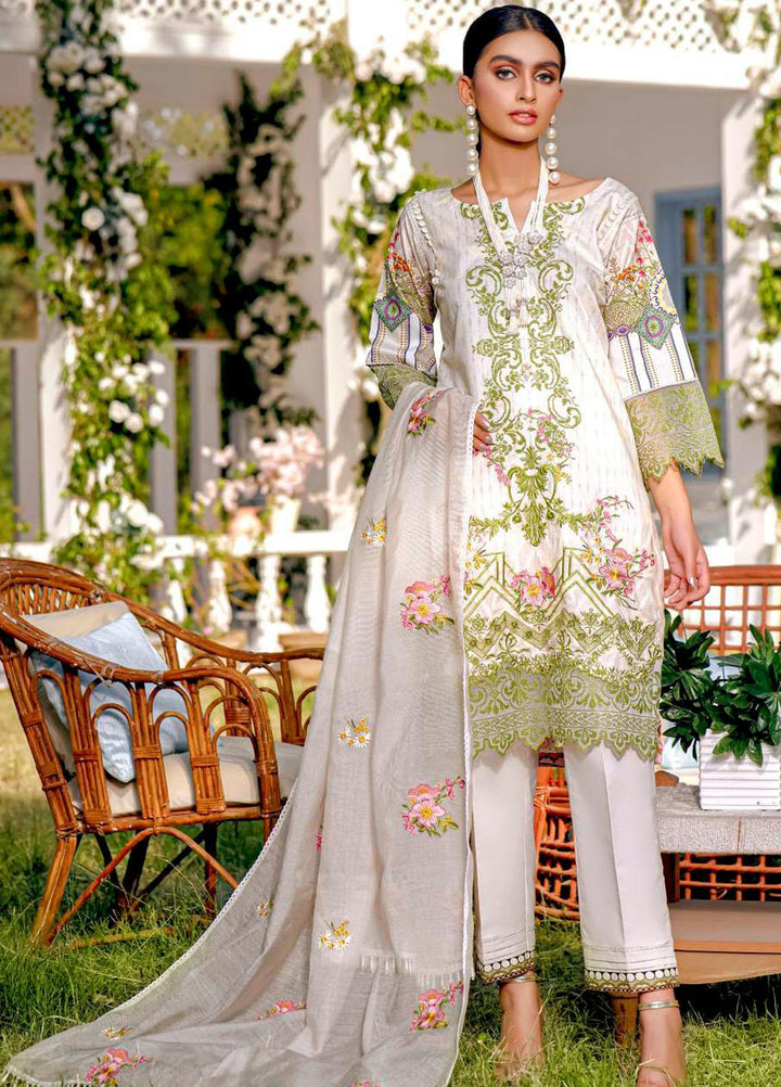 Kahf Premium Embroidered Lawn Suits Unstitched 3 Piece KHF21F 05 - Summer Collection