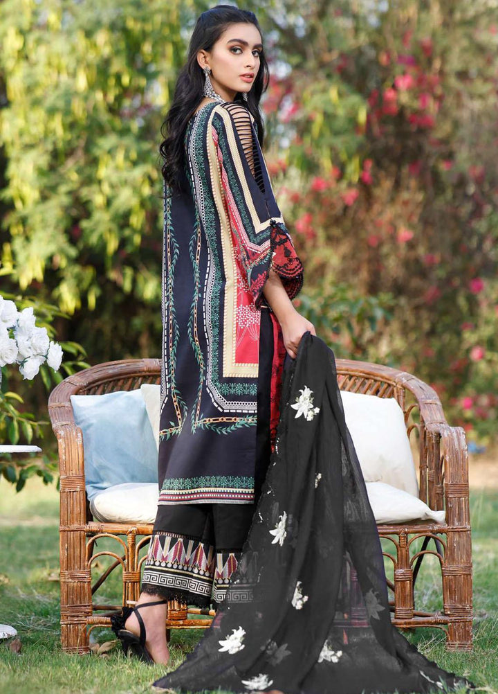 Kahf Premium Embroidered Lawn Suits Unstitched 3 Piece KHF21F 06 - Summer Collection