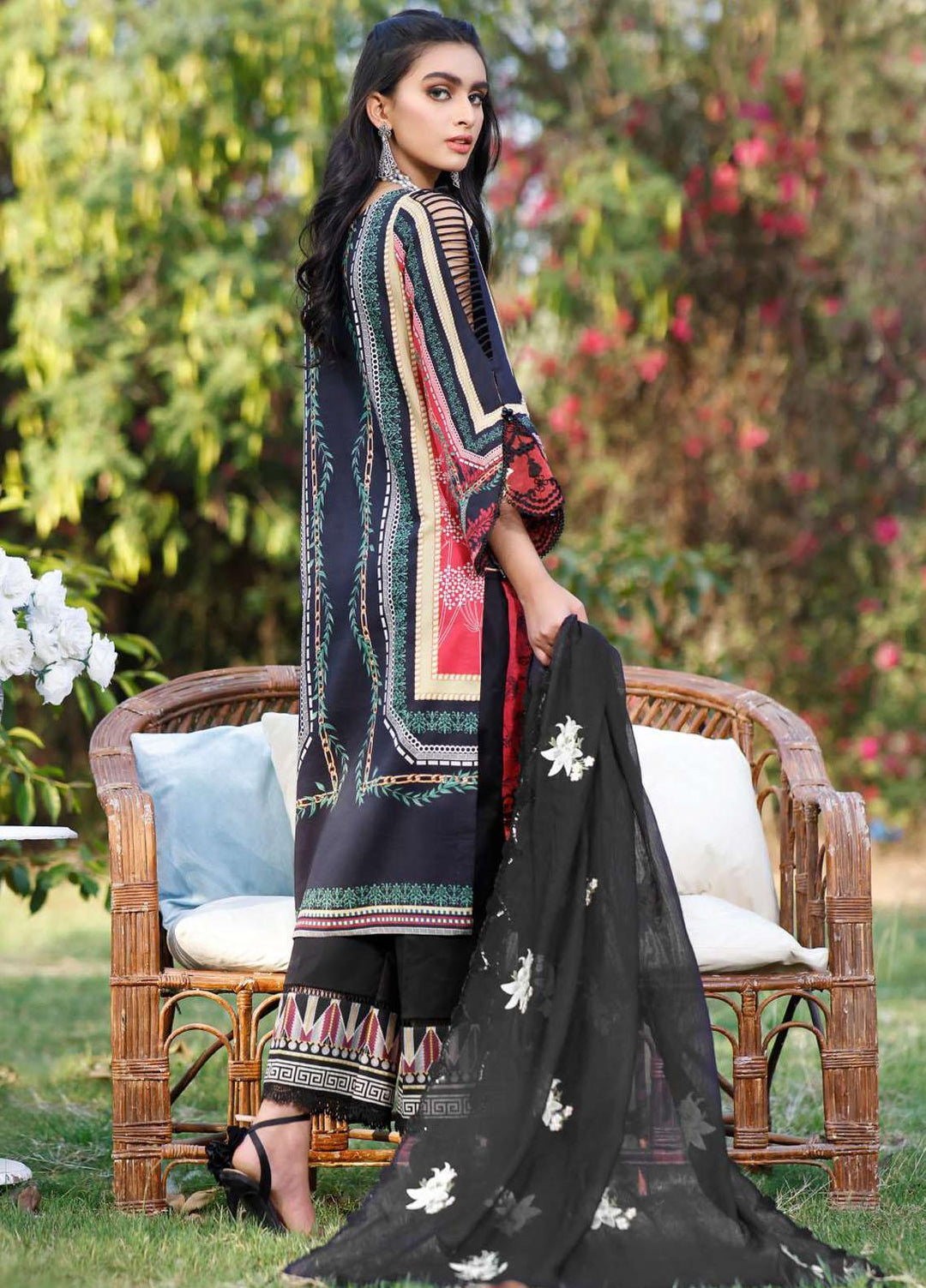 Kahf Premium Embroidered Lawn Suits Unstitched 3 Piece KHF21F 06 - Summer Collection