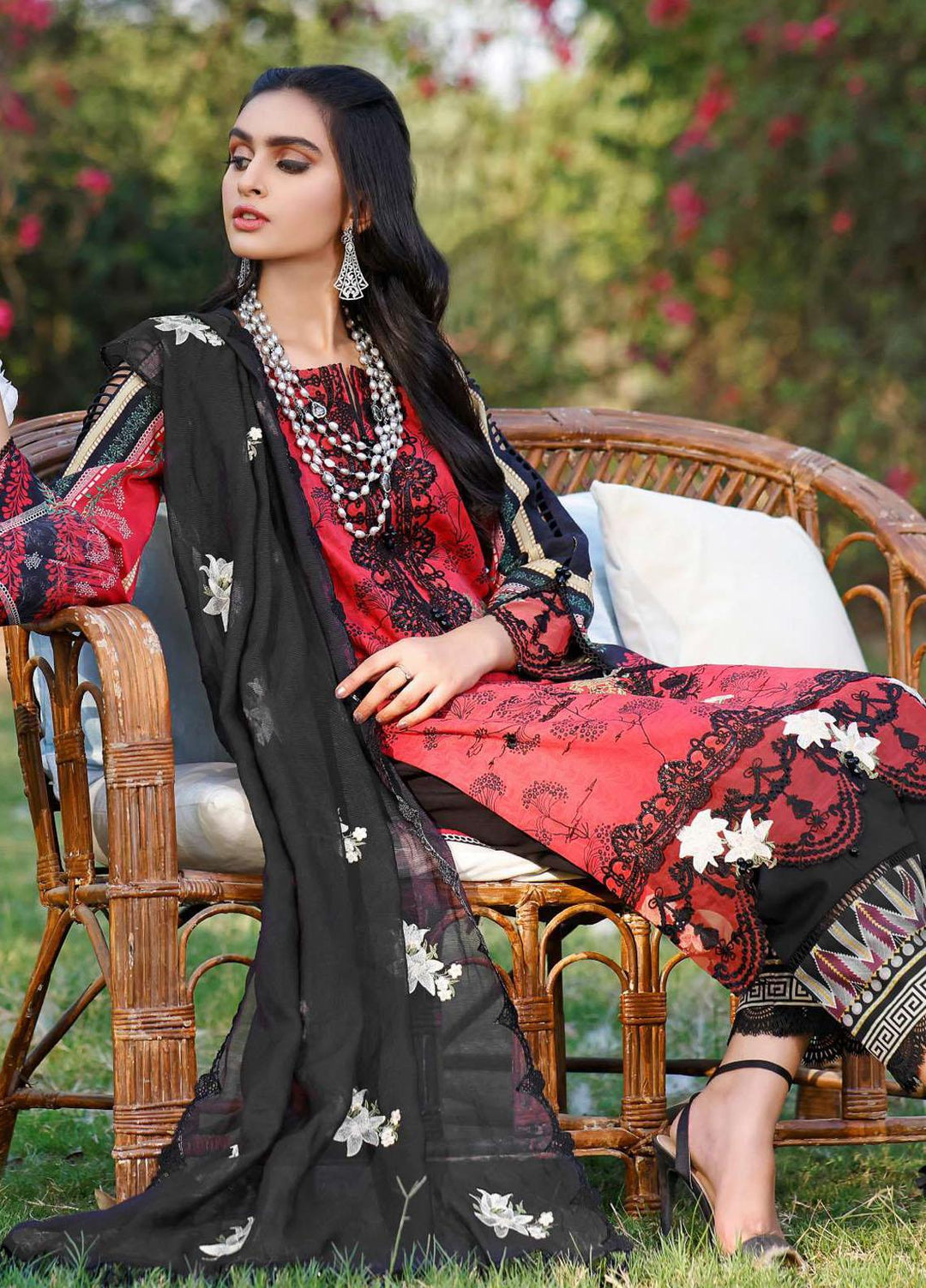 Kahf Premium Embroidered Lawn Suits Unstitched 3 Piece KHF21F 06 - Summer Collection