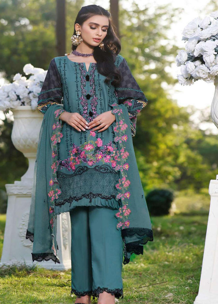 Kahf Premium Embroidered Lawn Suits Unstitched 3 Piece KHF21F 07 - Summer Collection