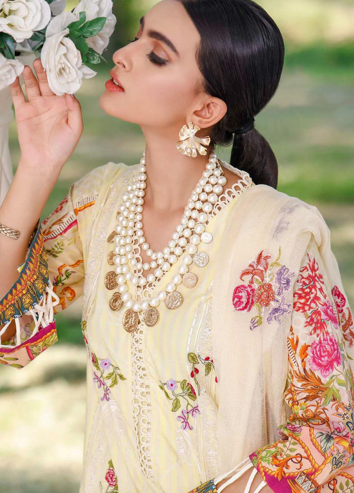 Kahf Premium Embroidered Lawn Suits Unstitched 3 Piece KHF21F 08 - Summer Collection