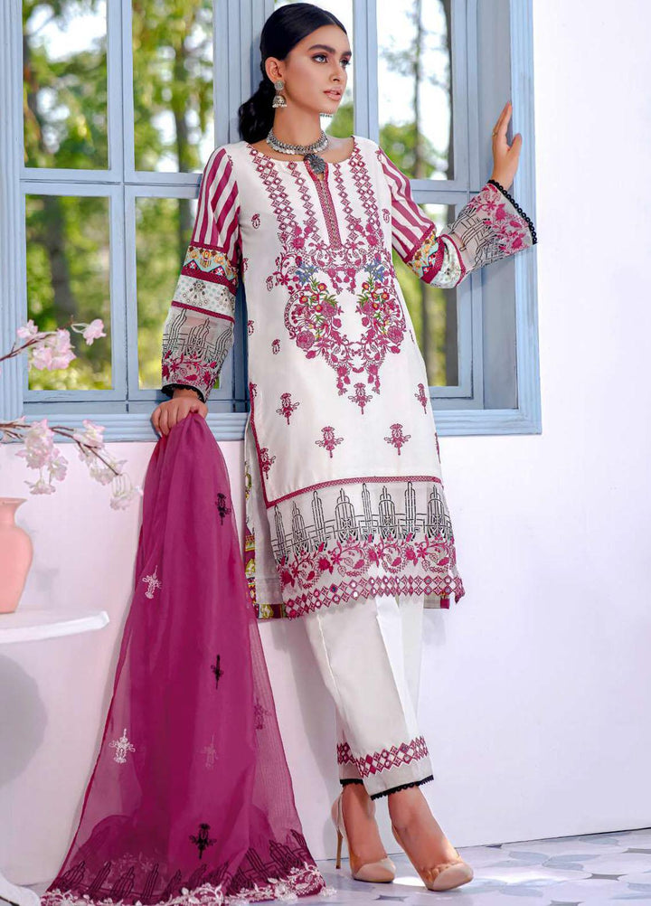 Kahf Premium Embroidered Lawn Suits Unstitched 3 Piece KHF21F 09 - Summer Collection