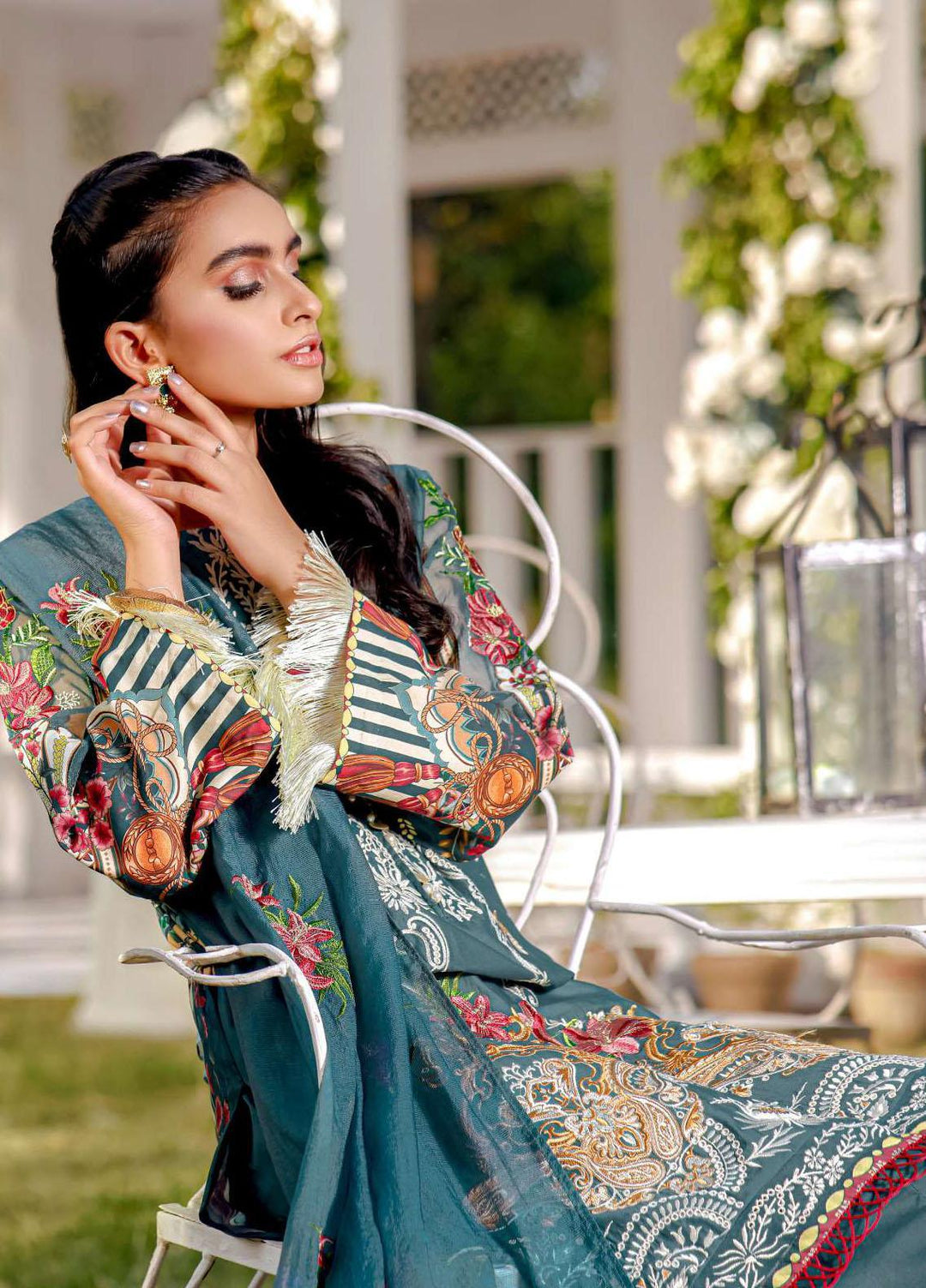 Kahf Premium Embroidered Lawn Suits Unstitched 3 Piece KHF21F 10 - Summer Collection