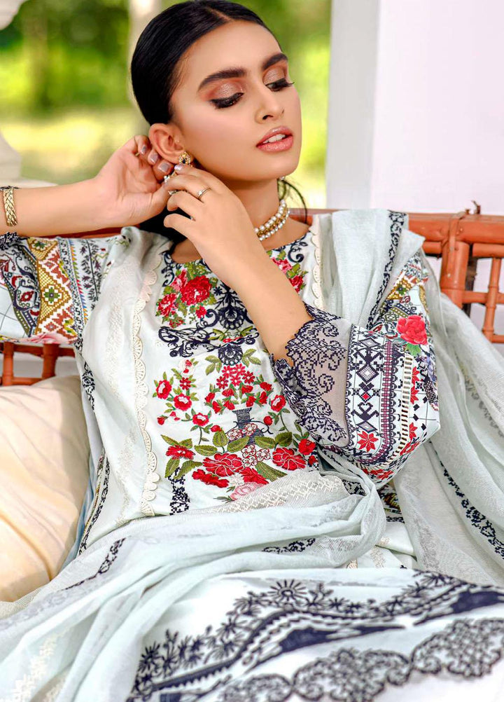 Kahf Premium Embroidered Lawn Suits Unstitched 3 Piece KHF21F 11 - Summer Collection