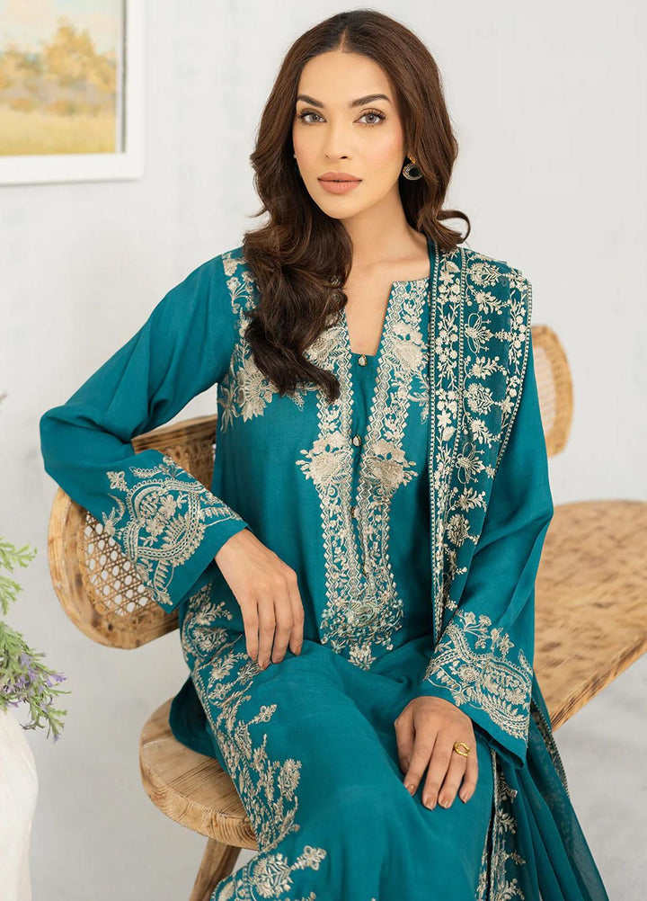 Kaia By Muraad Embroidered Raw Silk Suits Unstitched 3 Piece MU23K Evara - Formal Collection
