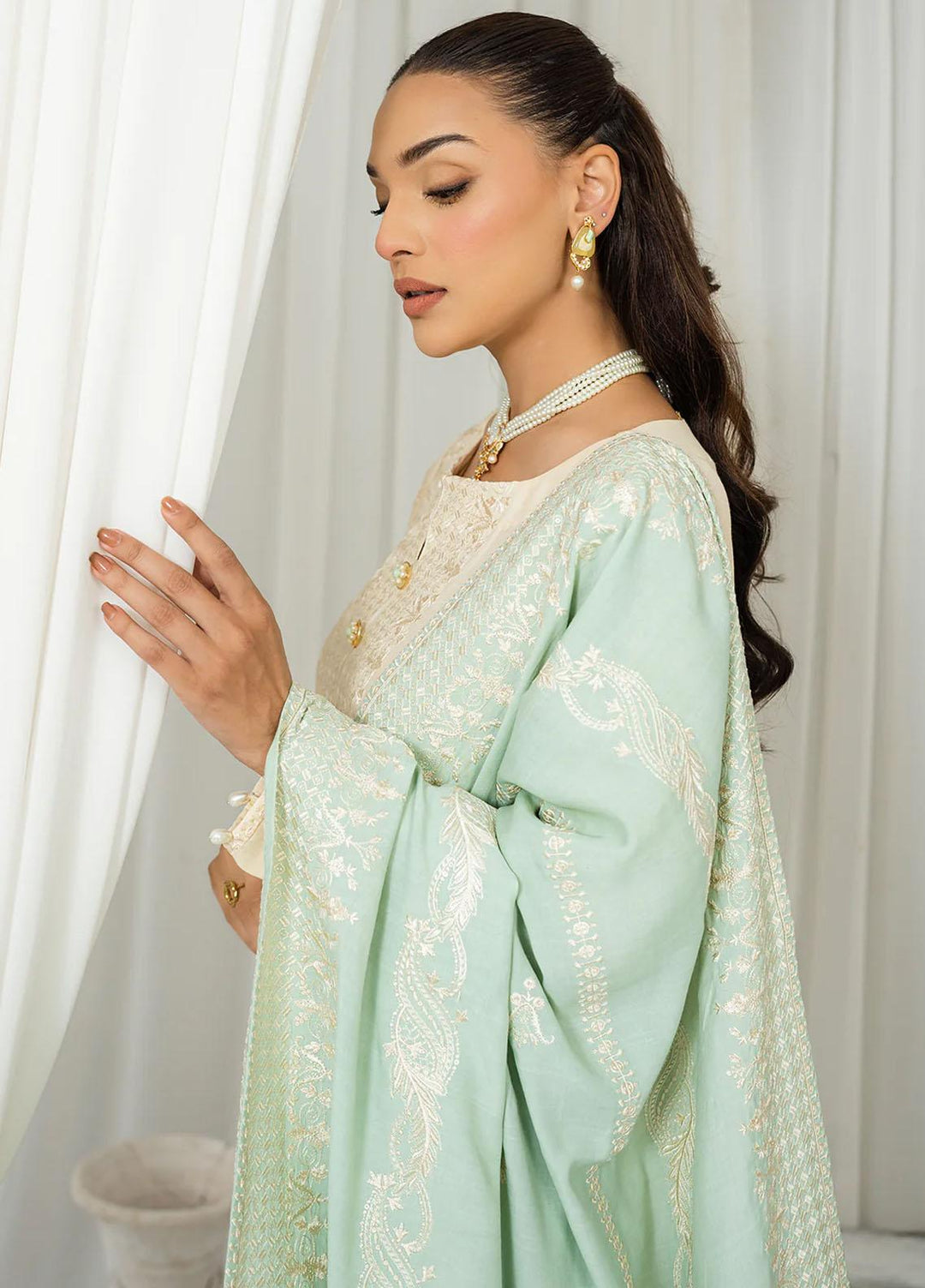 Kaia By Muraad Embroidered Raw Silk Suits Unstitched 3 Piece MU23K Mila - Formal Collection