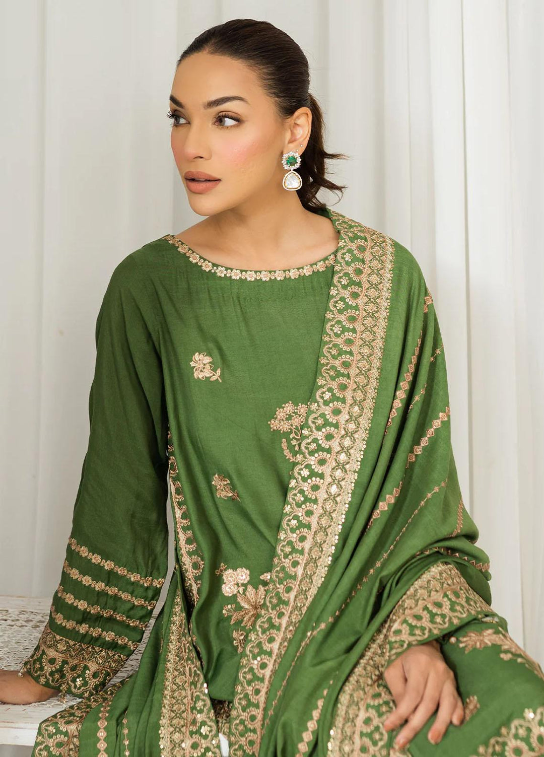 Kaia By Muraad Embroidered Raw Silk Suits Unstitched 3 Piece MU23K Raila - Formal Collection