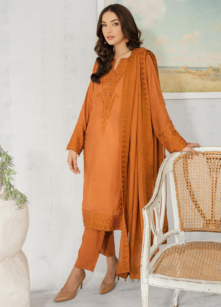Kaia By Muraad Embroidered Raw Silk Suits Unstitched 3 Piece MU23K Zoa - Formal Collection