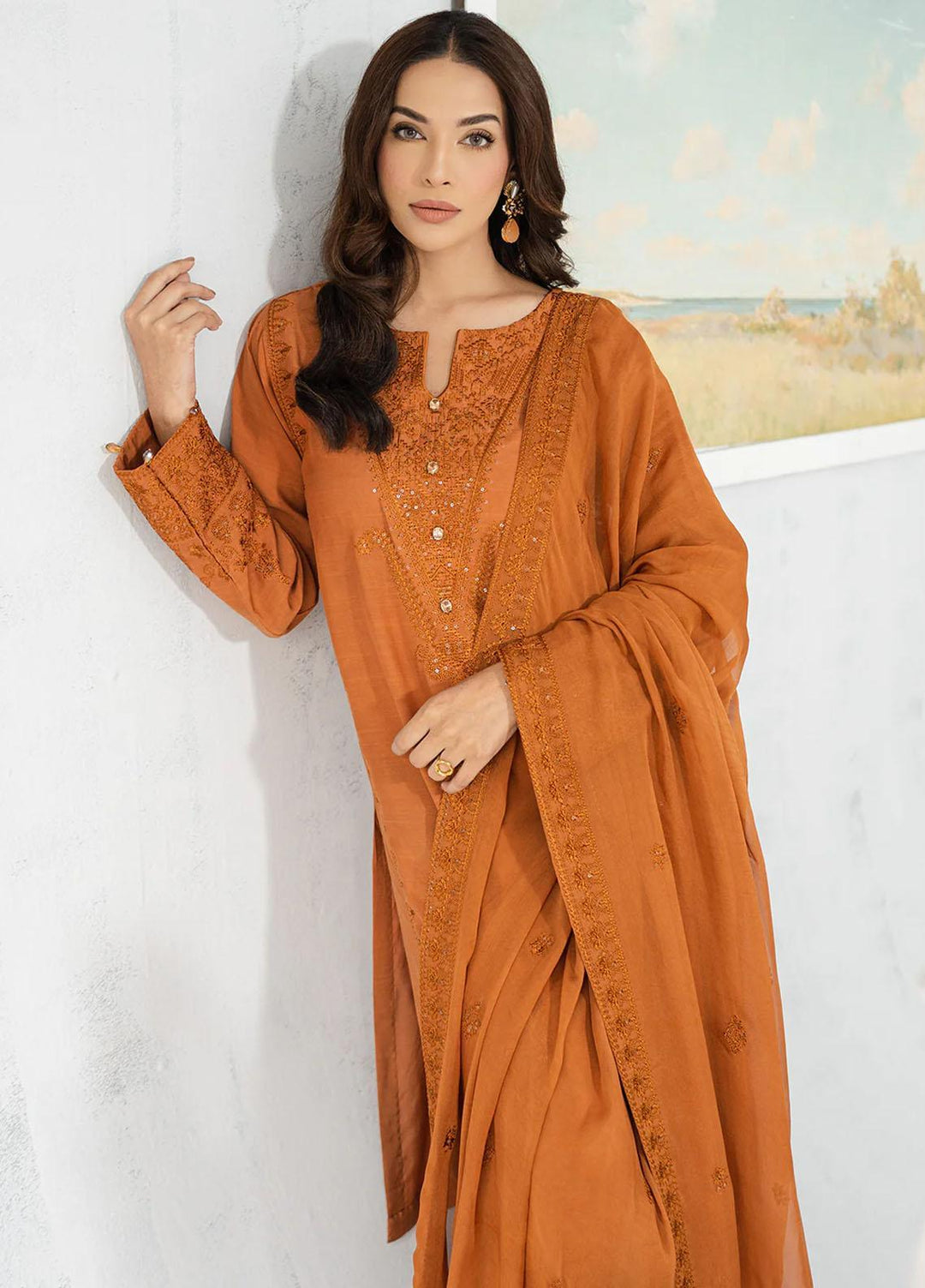 Kaia By Muraad Embroidered Raw Silk Suits Unstitched 3 Piece MU23K Zoa - Formal Collection
