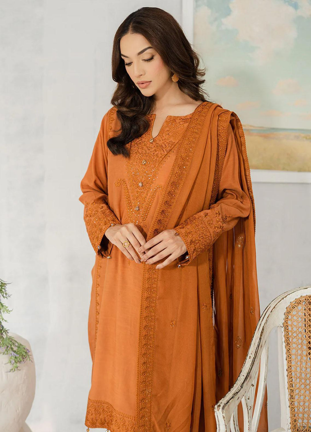 Kaia By Muraad Embroidered Raw Silk Suits Unstitched 3 Piece MU23K Zoa - Formal Collection