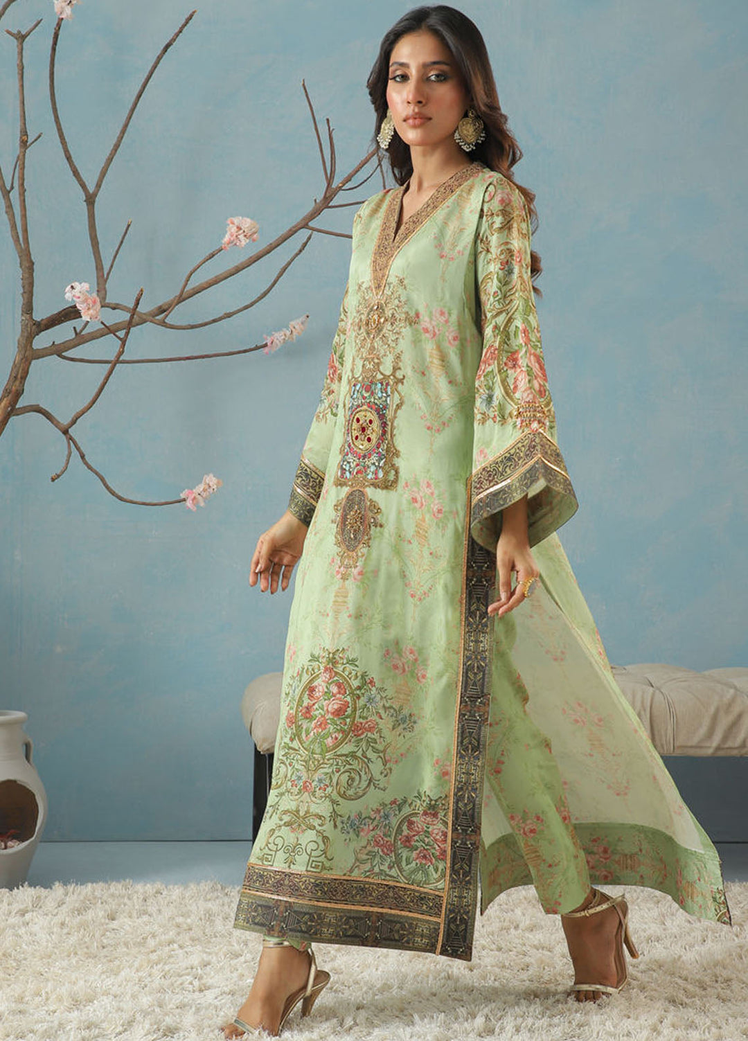 Kaira by Shamaeel Ansari Pret Embroidered Silk 2 Piece Suit KAI-01