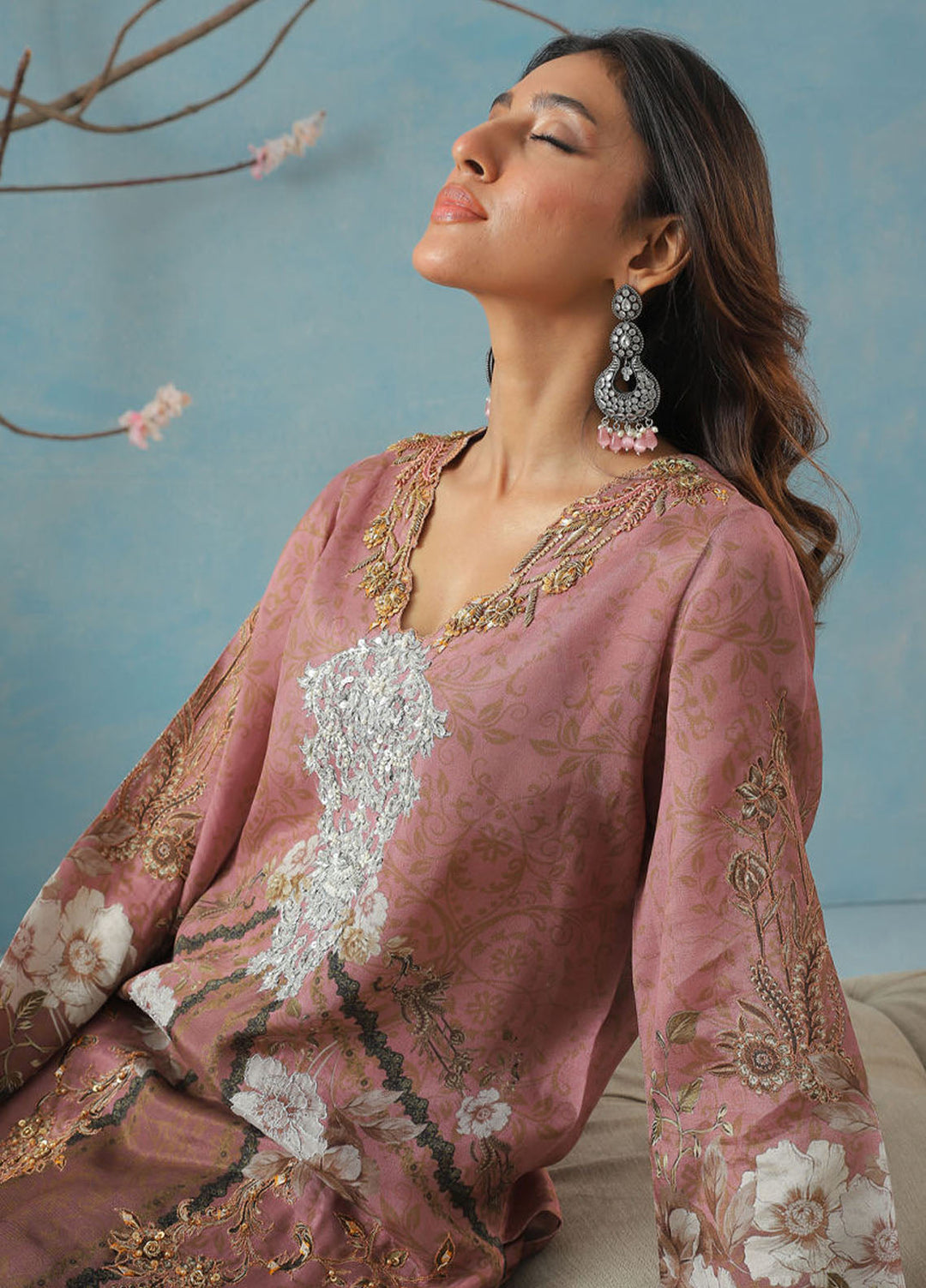 Kaira by Shamaeel Ansari Pret Embroidered Silk 2 Piece Suit KAI-03