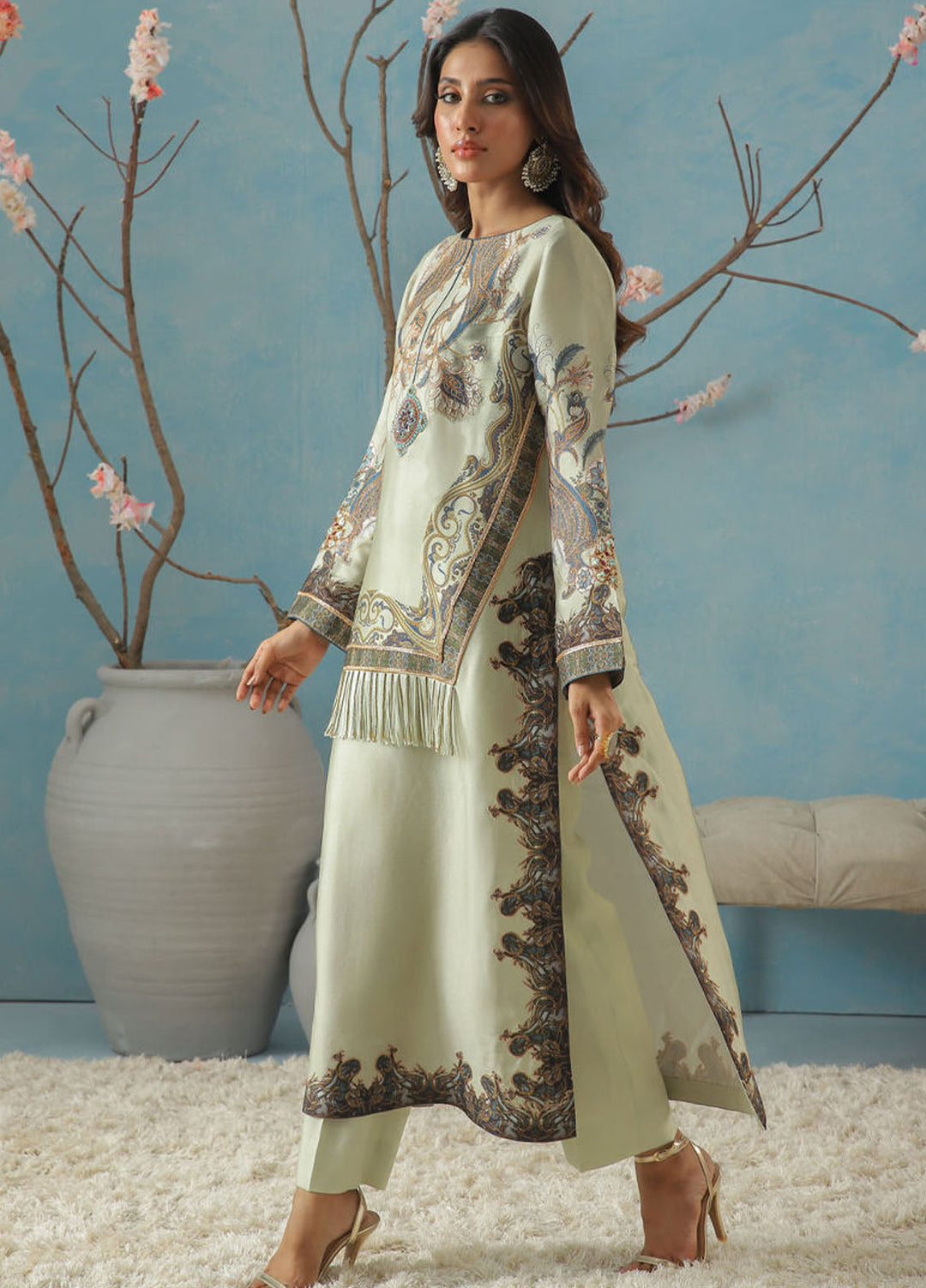 Kaira by Shamaeel Ansari Pret Embroidered Silk 2 Piece Suit KAI-04