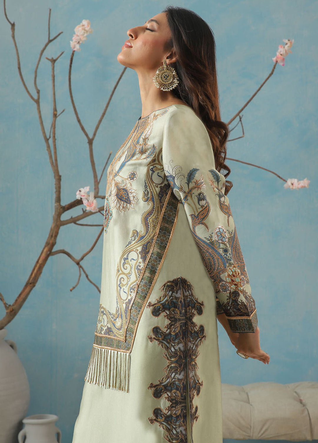Kaira by Shamaeel Ansari Pret Embroidered Silk 2 Piece Suit KAI-04