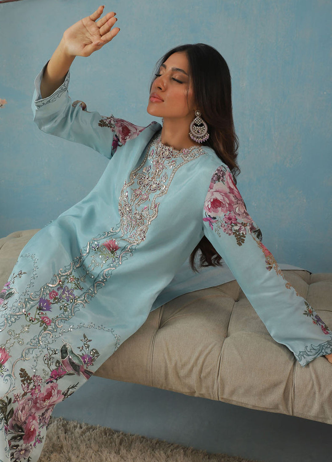 Kaira by Shamaeel Ansari Pret Embroidered Silk 2 Piece Suit KAI-07