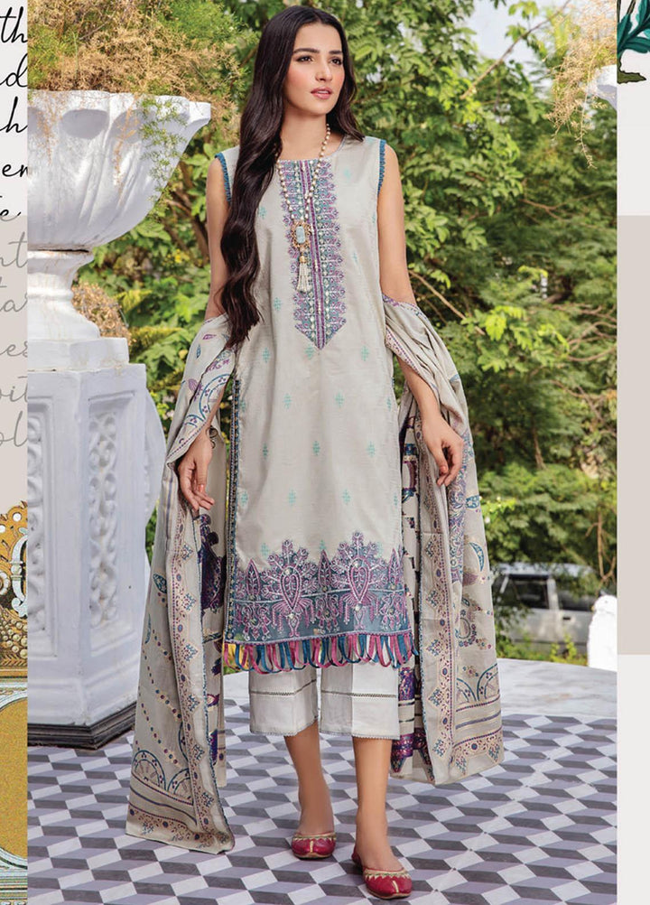 Kalam By Humdum Jacquard Lawn Suits Unstitched 3 Piece HD23K D-1 - Summer Collection