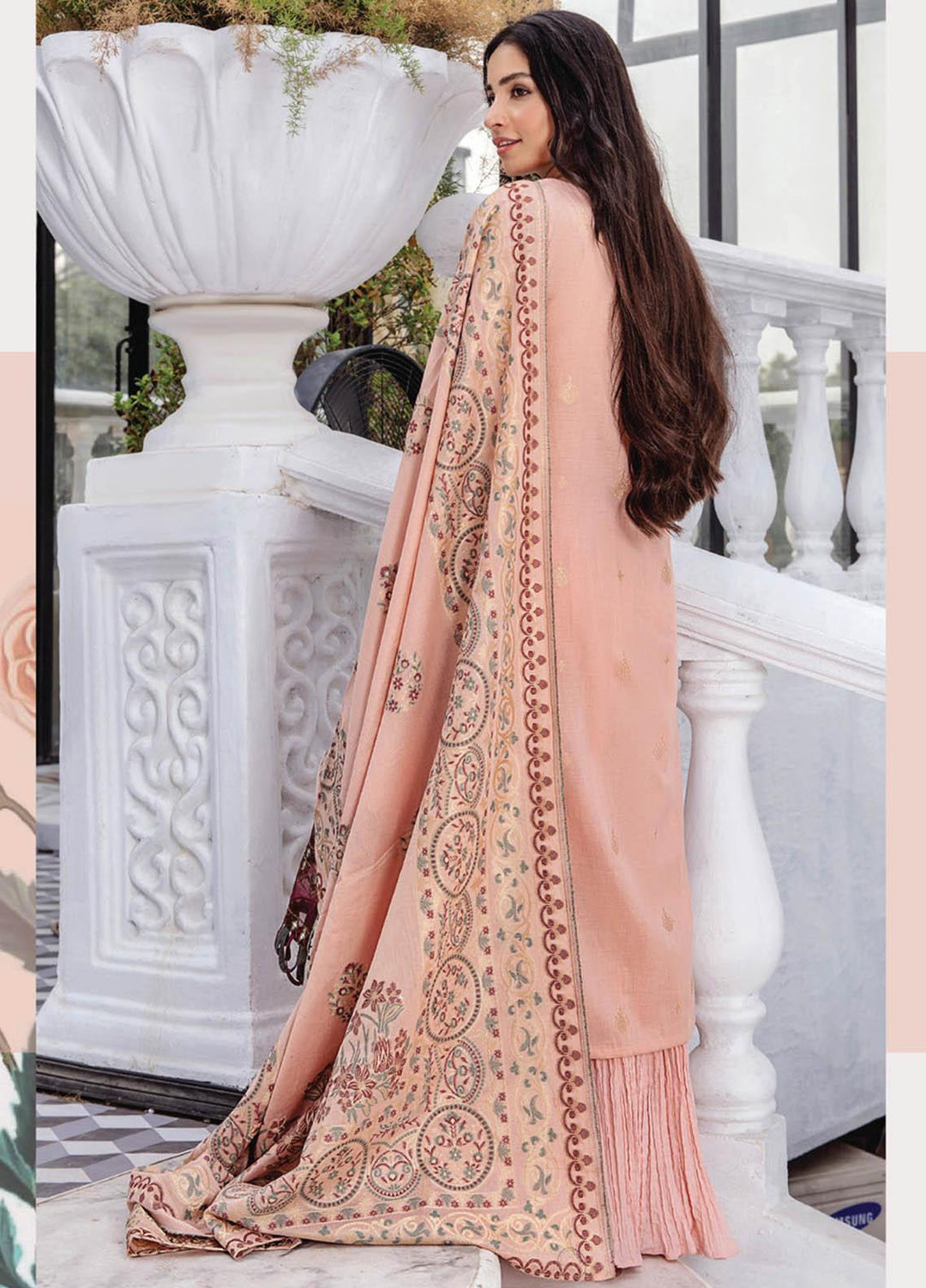 Kalam By Humdum Jacquard Lawn Suits Unstitched 3 Piece HD23K D-2 - Summer Collection