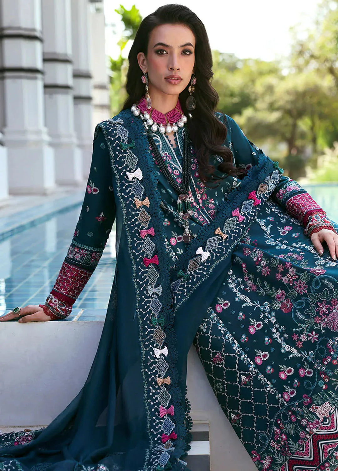 Kalani by Republic Womenswear Embroidered Lawn Suits Unstitched 3 Piece RW25KL RP-D6A Selene - Summer Collection